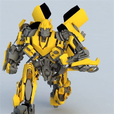 Robot Transformers Character Bumblebee 3d Model 3ds Ma Mb Max
