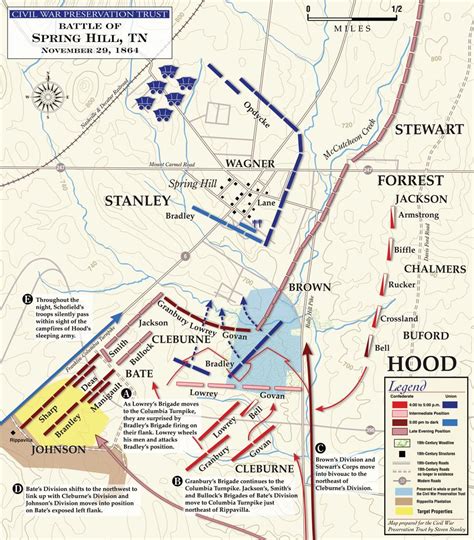 Maps Of Spring Hill Tennessee 1864 Battle Of Spring Hill Civil War