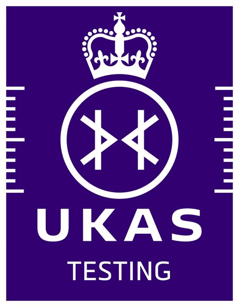 Ukas Accreditation Symbol White On Purple Testing Harrison Group