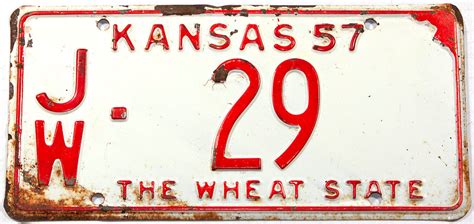 1957 Kansas License Plate | Brandywine General Store