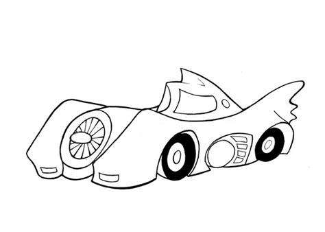 Batmobile Coloring Page Coloring Pages