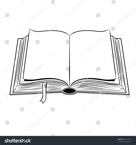 Open Book Coloring Vector Illustration Comic Vector De Stock Libre De