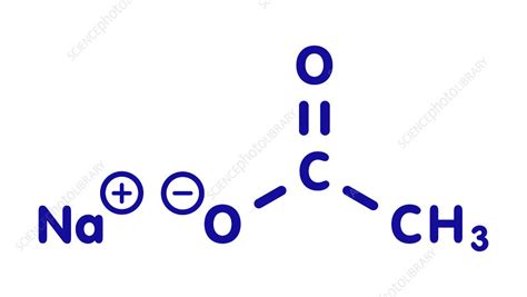Sodium Acetate Chemical Structure Illustration Stock Image F027