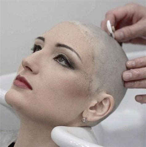 Bald Head Girl Bald Head Women Shaving Cut Shaving Razor Bald