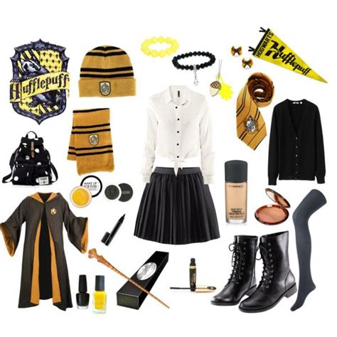 Hufflepuff Girl School Uniform Geek Harry Potter Characters