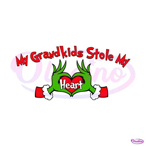 Funny My Grandkids Stole My Heart Svg Cutting Digital File