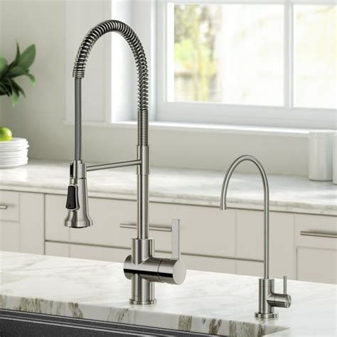Kraus Britt Commercial Style Kitchen Faucet And Purita Water Filter