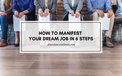 How To Manifest Your Dream Job In 6 Steps Law Of Attraction
