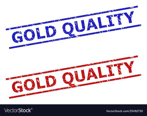 Gold Quality Watermarks With Grunge Surface Vector Image