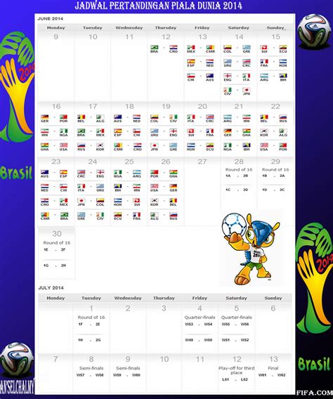 jadwal world cup brazil