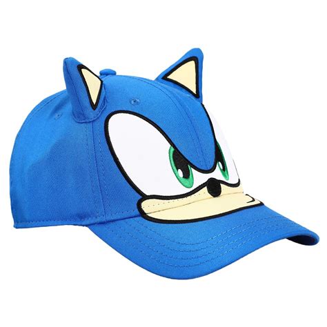 Sega Sonic The Hedgehog Big Face With Ears Adjustable Hat Adjustable