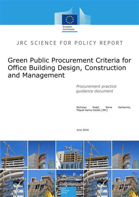 Pdf Green Public Procurement Criteria For Office Building Design