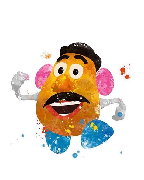 Mr Potato Head Art Print Watercolor Nursery Printable Toy Story Art
