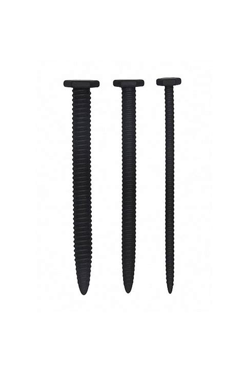 Ouch By Shots Toys Screw Urethral Plug Set Black