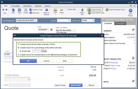 Set Up And Send Progress Invoices In Quickbooks Desktop