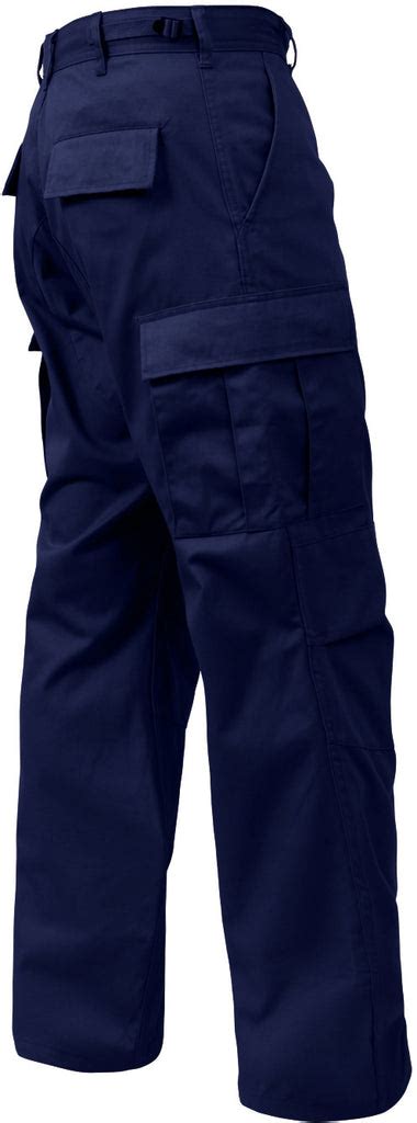 Midnight Blue Military Bdu Pants With Zipper Fly Polyester Cotton