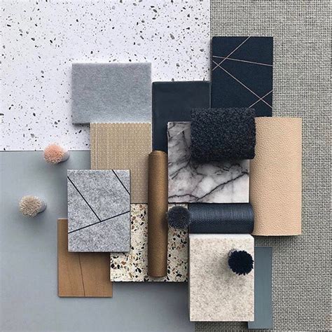 Flatlay Perfection That Mix Of Tones And Textures Materials Board