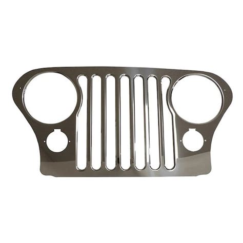 Crown Automotive Rt34086 Stainless Steel Grille Overlay For 76 86 Jeep