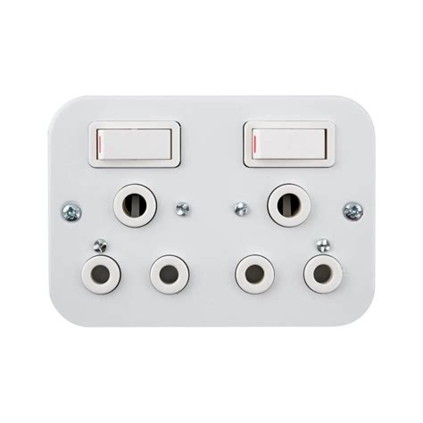 Switch Plug Industrial 15a White Duo Crabtree Crabtree Cashbuild