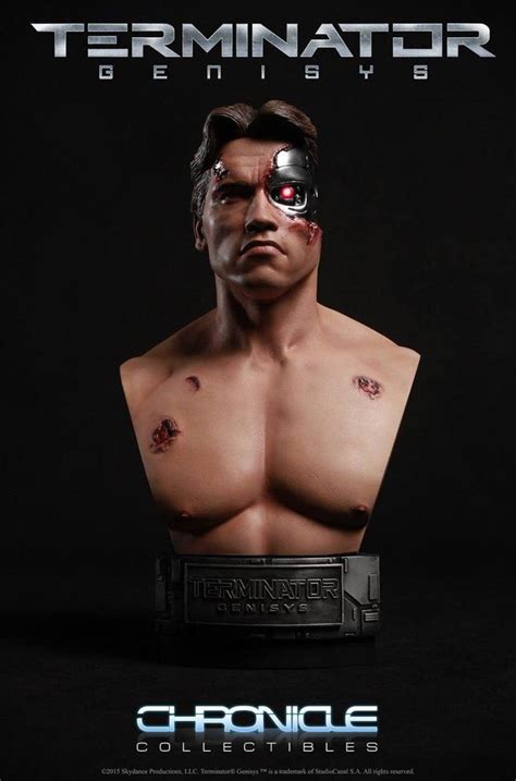 1984 Terminator Genisys Battle Damaged 12 Scale Bust By Chronicle Col