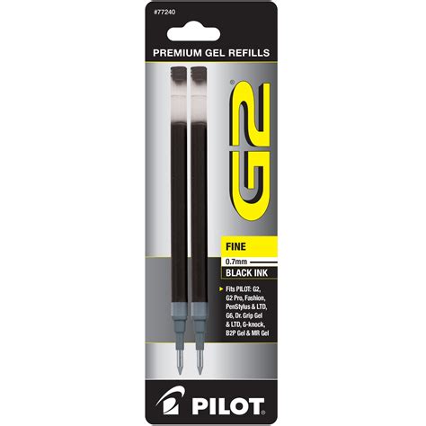 Pilot Gel Ink Refills For G2 Dr Grip G6 Q7 Fine 07mm Black 2