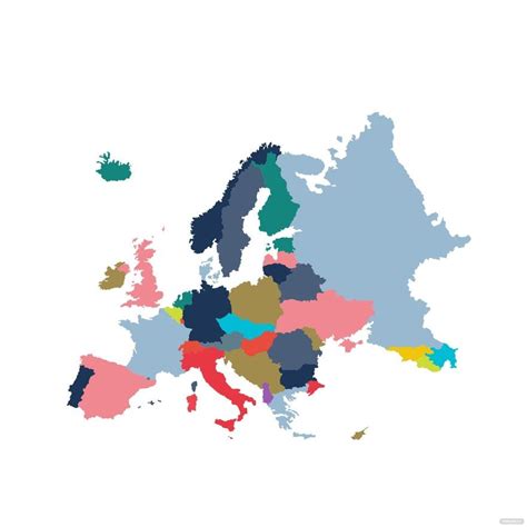 Political Europe Map Vector In Illustrator  Png Eps Svg