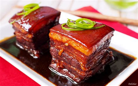 Dong Po Rou Braised Pork Belly Delishar Singapore Cooking Recipe