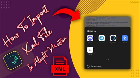 How To Import Xml File In Alight Motion Alight Motion Xml File Import Alight Motion Xml File