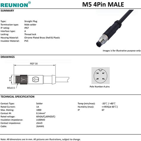 M5 Industrial Waterproof Connector For Automation Industry 40