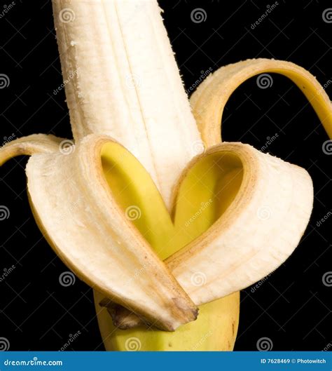 Valentine Banana Stock Image Image Of Banana Heart Peel 7628469