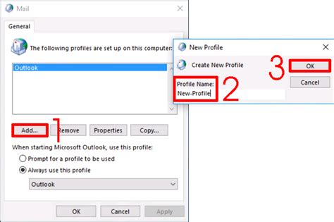 Microsoft Outlook Creating A New Profile Petenetlive