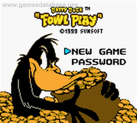 Daffy Duck Fowl Play Nintendo Game Boy Color Artwork Title Screen