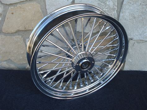 16 Chrome Fat Spoke Rear Wheel For Harley Xl 00 07 Softail 00 07