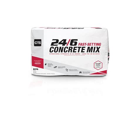 Rapid Set 60 lbs. 24/6 Fast-Setting Concrete Mix-30110060 - The Home Depot
