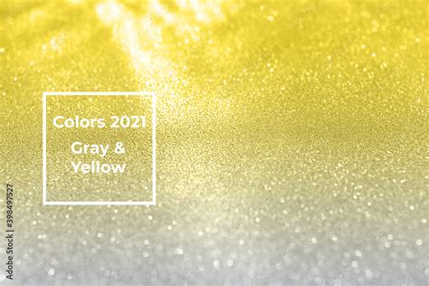 Trendy Colors Of Year 2021 Yellow And Gray Glitter Background For Your