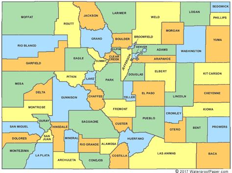 Colorado County Map Co Counties Map Of Colorado