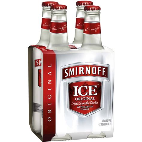 Smirnoff Ice Red Vodka Bottles 300ml X4 Pack Woolworths