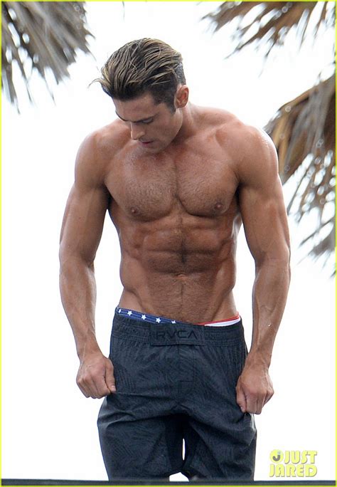 Full Sized Photo Of Zac Efron Abs Shirtless Obstacle Course Baywatch 16