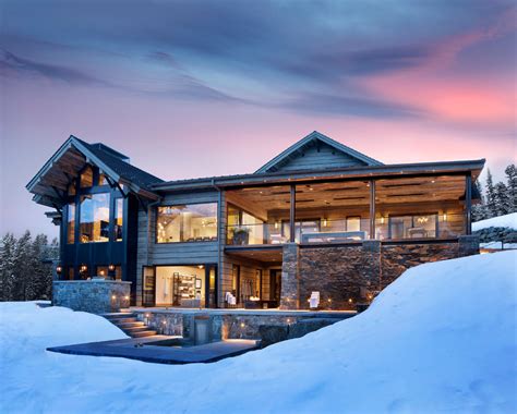 Summit Views — Shelter Interiors Winter House Exterior Mountain Home
