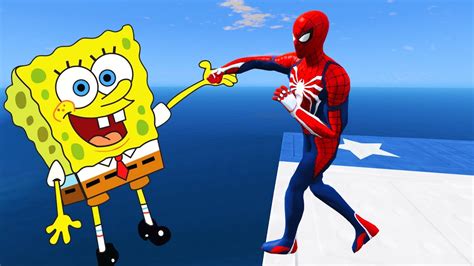 Gta 5 Spiderman Vs Spongebob Epic Ragdolls Ep1 Euphoria Physics