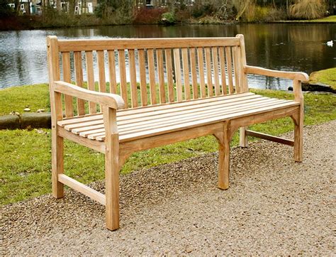 Hoggman Windsor Teak Memorial Bench Benches 3 Seater Garden Furniture