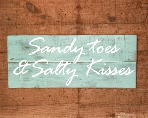 Sandy Toes And Salty Kisses Beach Sign Hand Painted Etsy