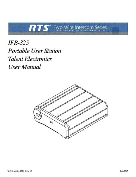 Rts Ifb 325 Service Manual Download Schematics Eeprom Repair Info