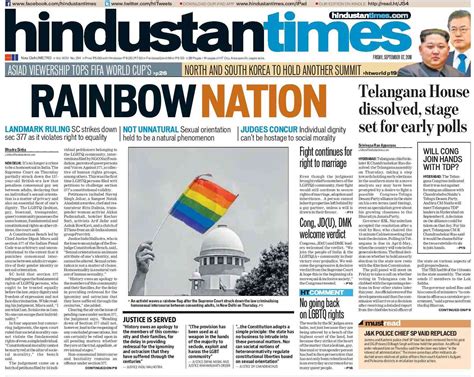 Section 377 Ruling What Front Pages Said About The Supreme Courts