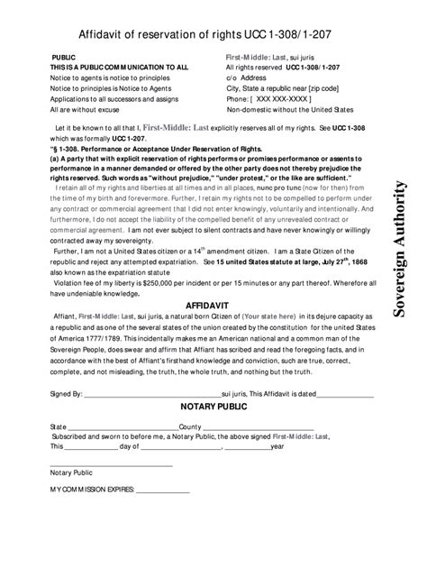 Get The Ucc 1 308 Without Prejudice Form 2020 Fill And Sign Printable
