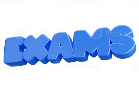 Exams 3d Word Text 17421213 Png