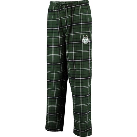 Concepts Sport Milwaukee Bucks Hunter Greenblack Flannel Pajama Pants
