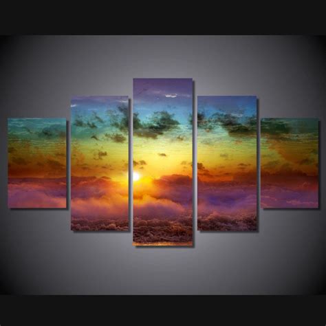 Sunset Painting Poster Prints Customized Canvas Art