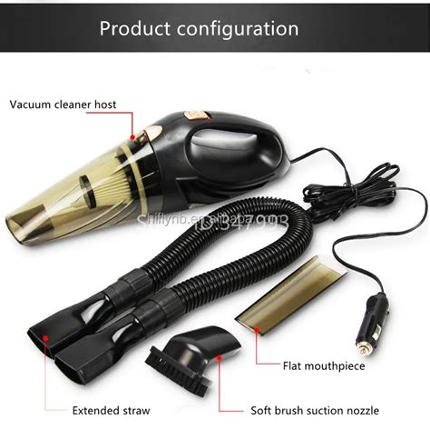 4800pa strong power car vacuum cleaner dc 12 volt 120w with handbag cyclonic wet dry auto