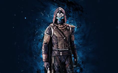 Descargar Fondos De Pantalla Cayde 6 4k Néons Bleus Destiny Hunter